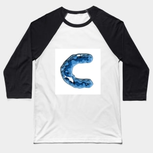 Letter C in deep water papercut design Baseball T-Shirt
